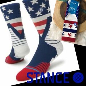 Stance 559 Fusion USA Olympic Basketball Socks L